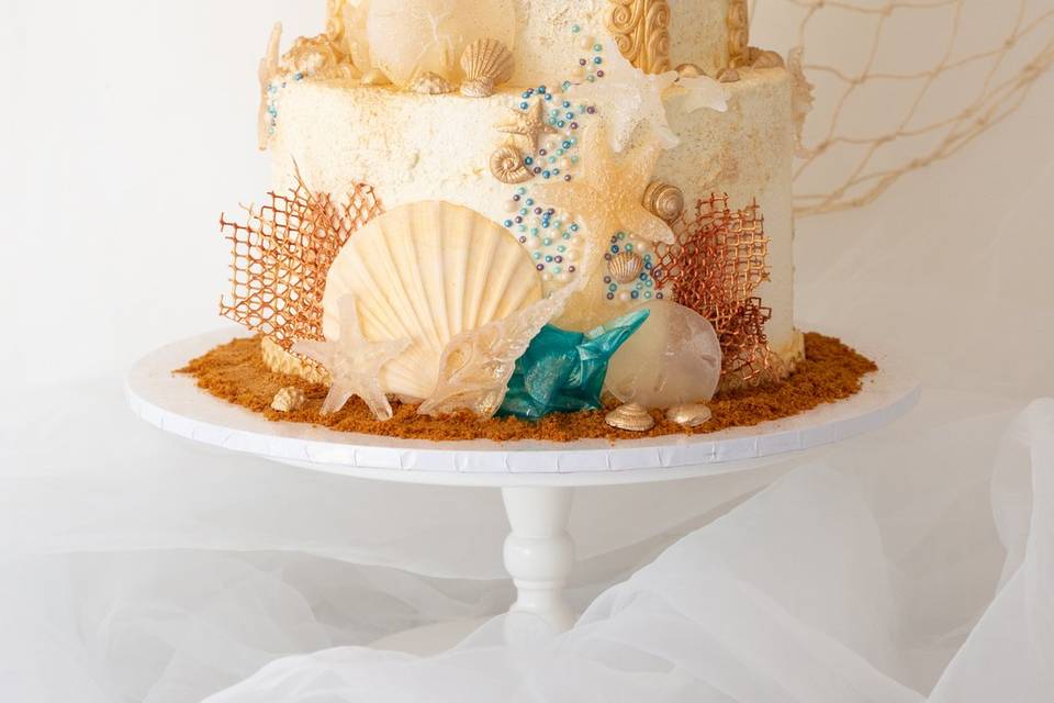 Beach themed cake