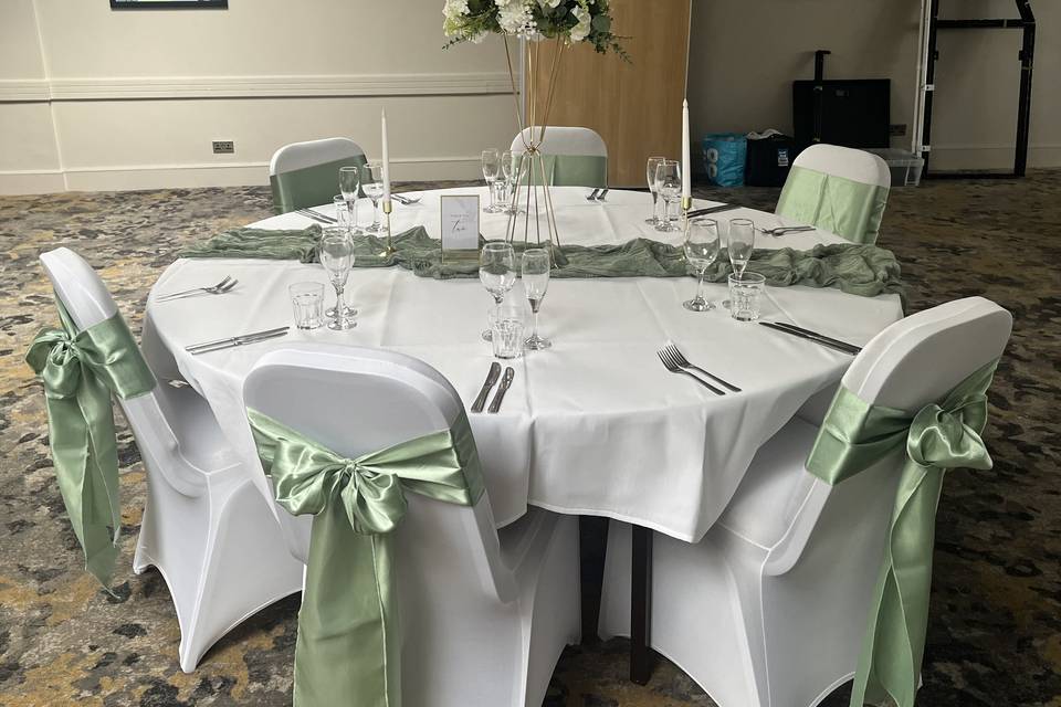 Beautiful sage green setting