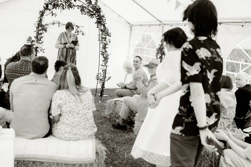 Down the aisle