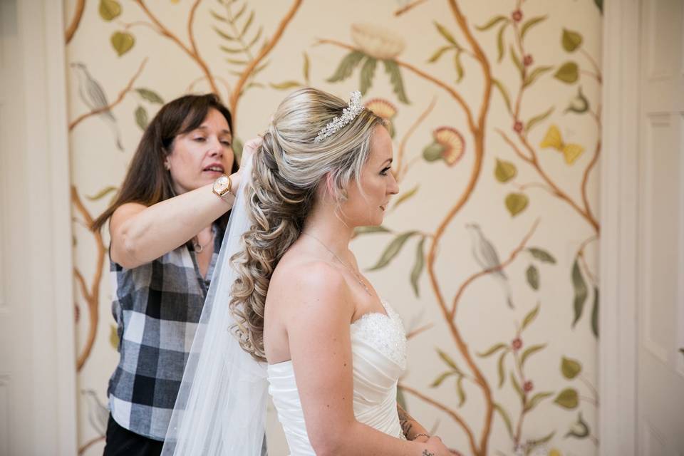 Romantic bridal hairstyle