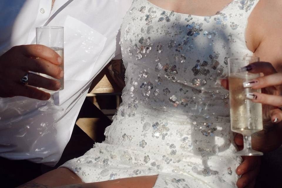 Wedding day moment
