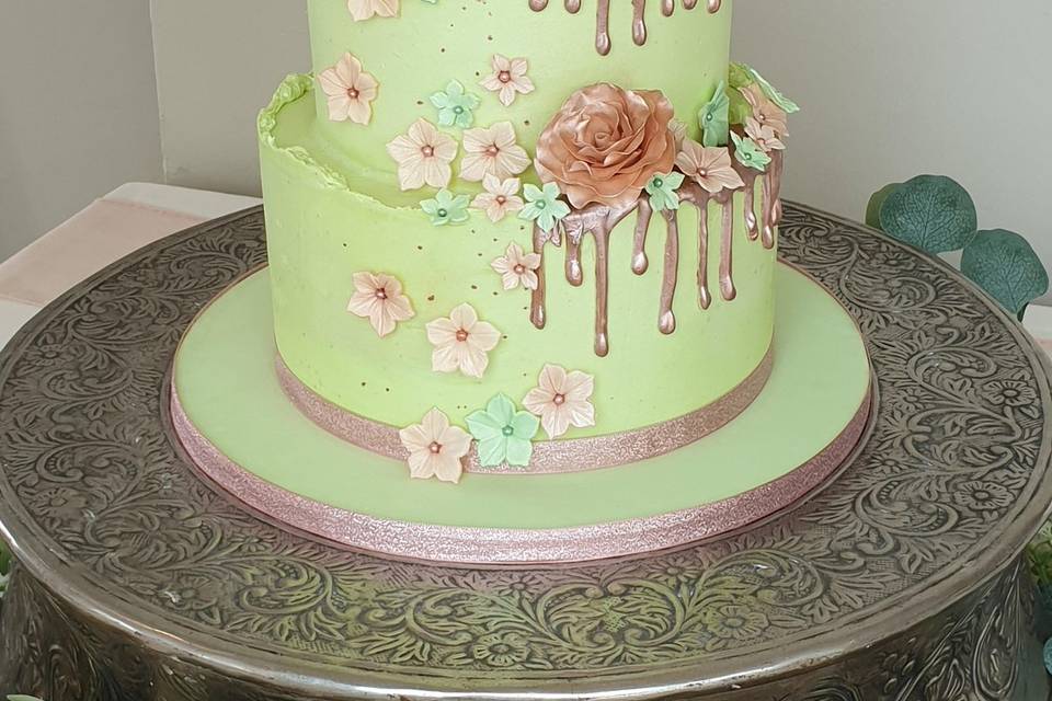 3 tiered buttercream cake