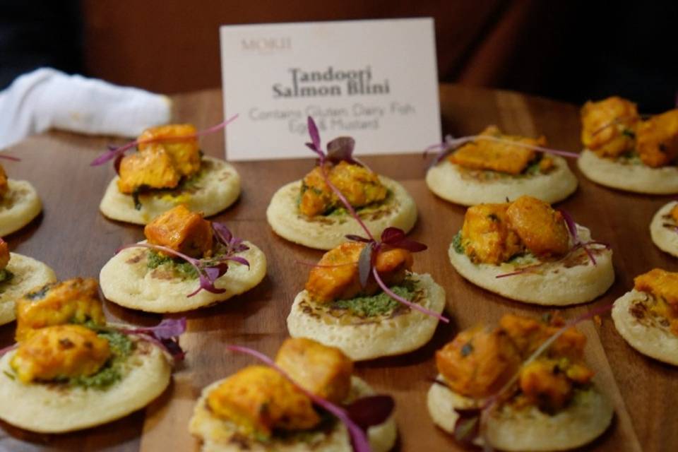 Tandoori Salmon Blini