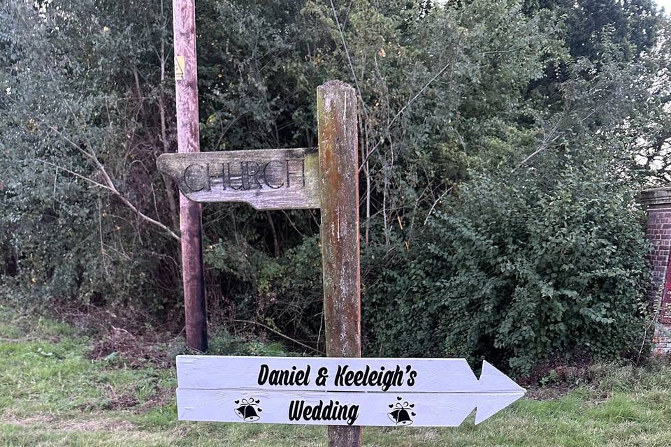 Wedding sign