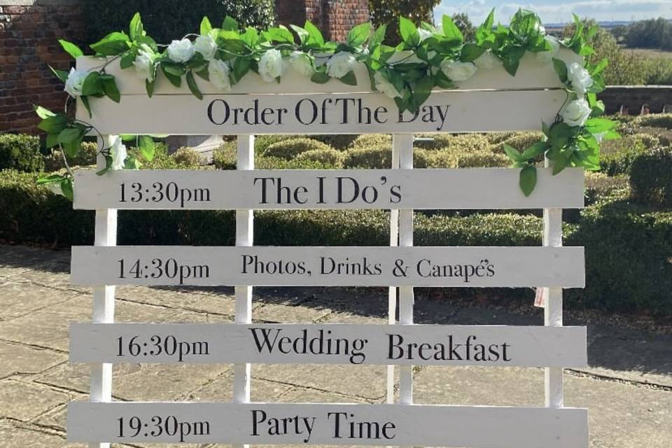 Order of the Day pallet