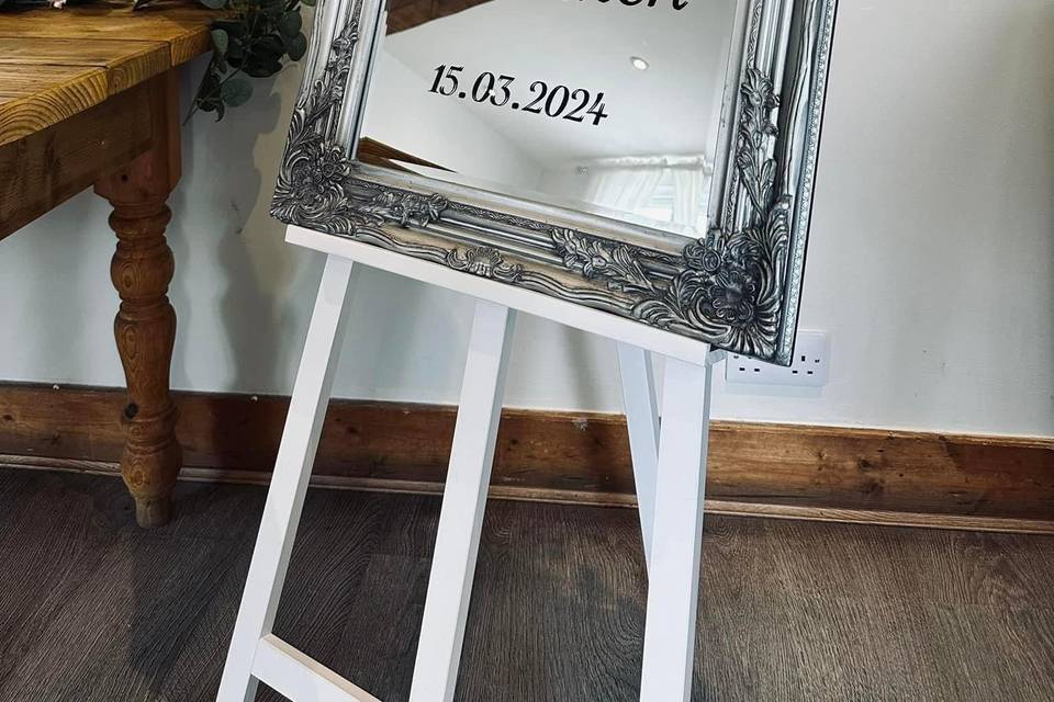 Wedding entrance mirror