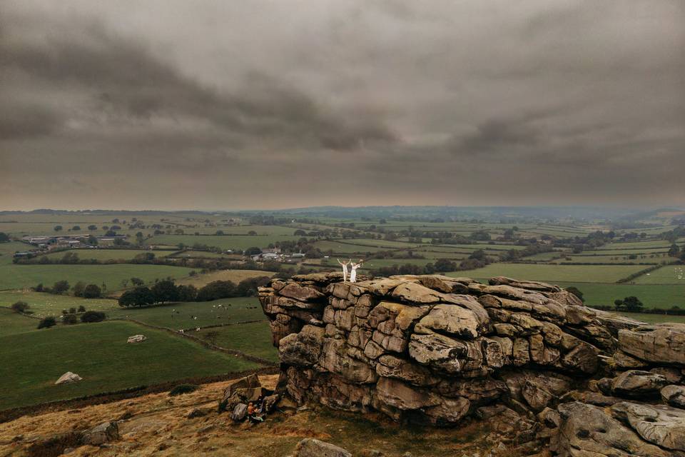 Moody skies