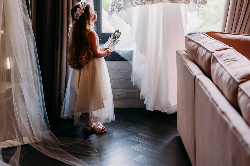 Flower girl with dress