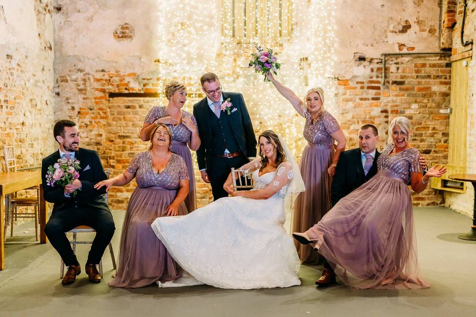 Fun bridal party