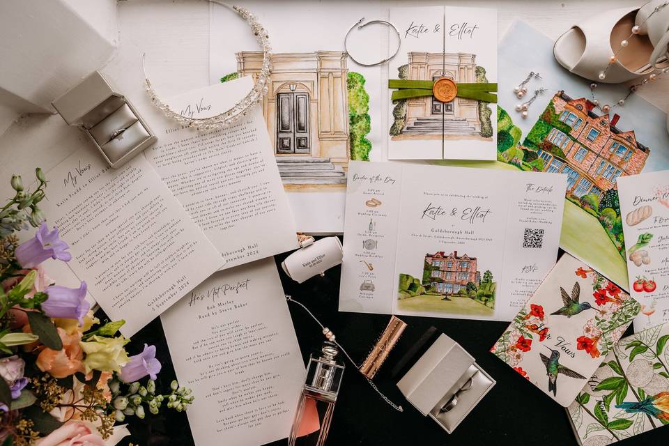 Flatlay of details