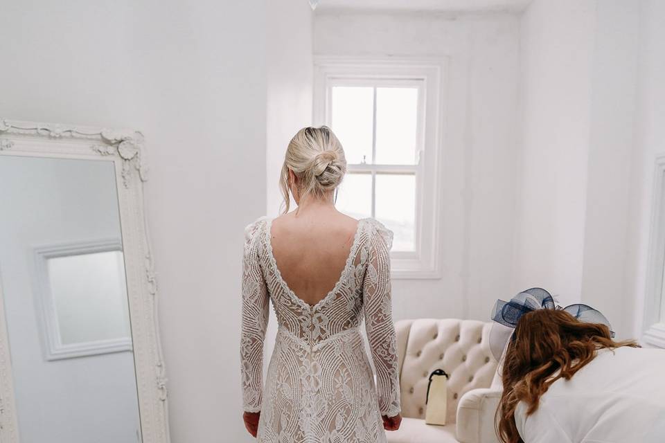 Getting into the dress