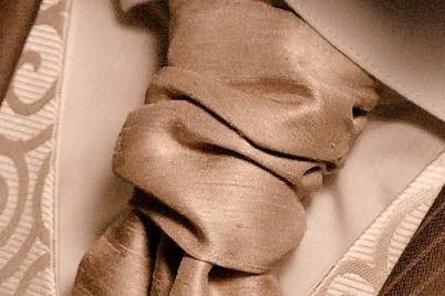 Pewter Raw Silk Tie