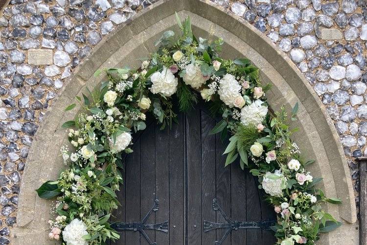 Flower arch at St Nicholas