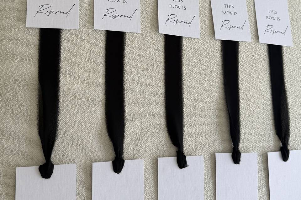 Luxury Reserved Row Tags