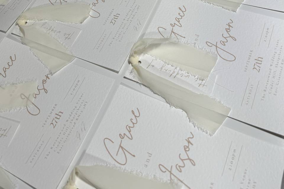 Luxury Chiffon Invitations