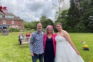 Bride, groom and me