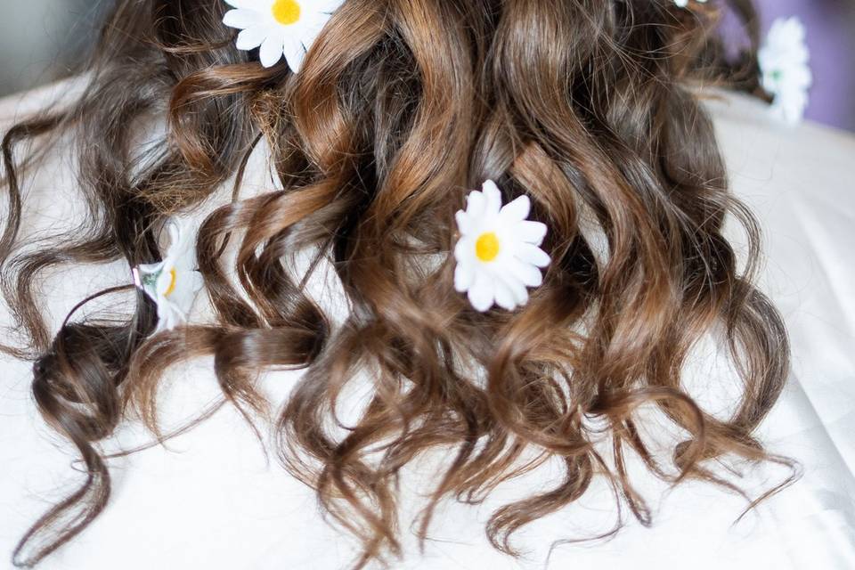 Bridal Hair half up, Half down