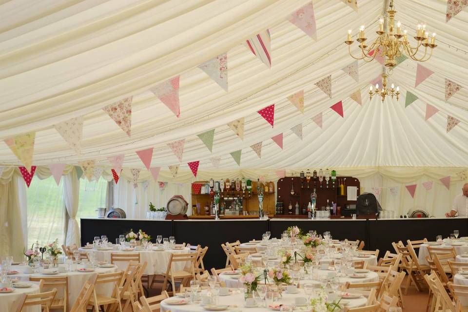 Marquee with mobile bar