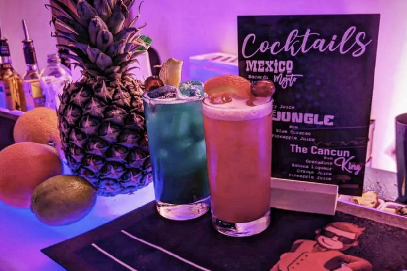 A selection of fruity cocktails