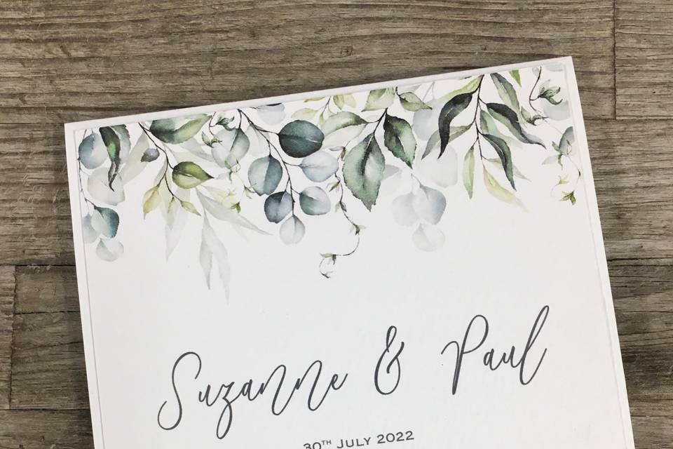 Foliage Wallet Invitation