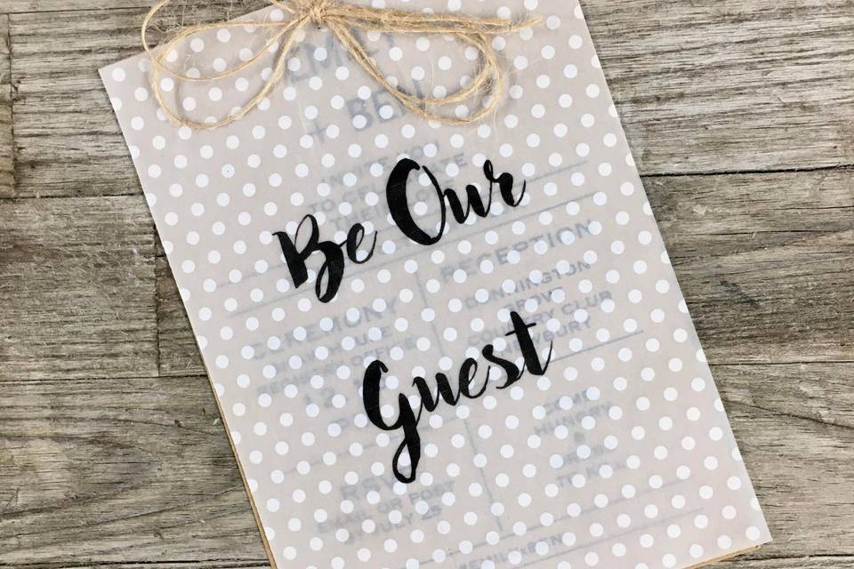 Be Our Guest Vellum Invitation