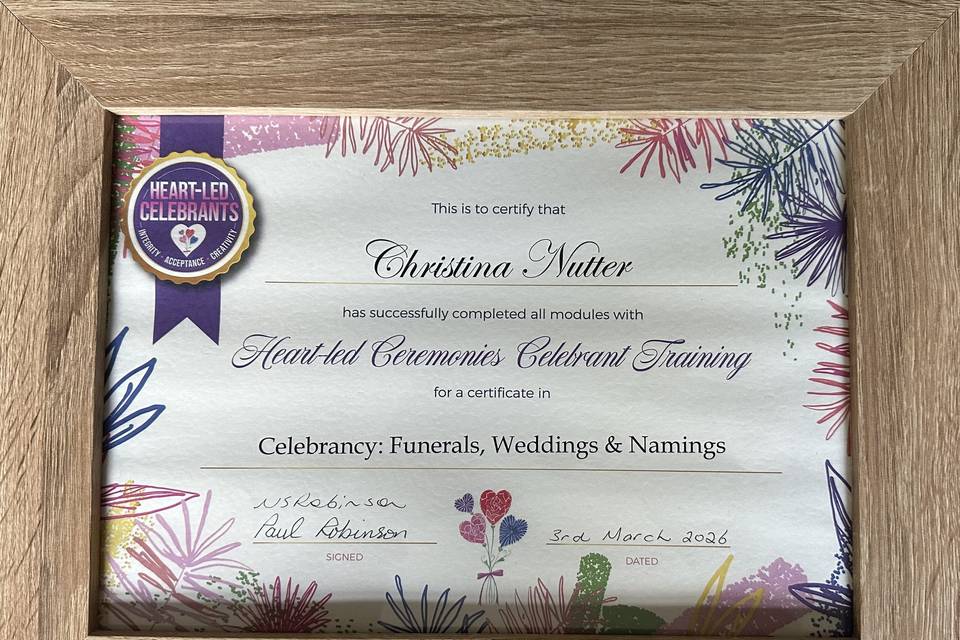 Heart-led Certificate