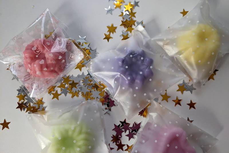 Mini soaps in cello bags