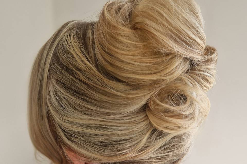 Modern twisted updo