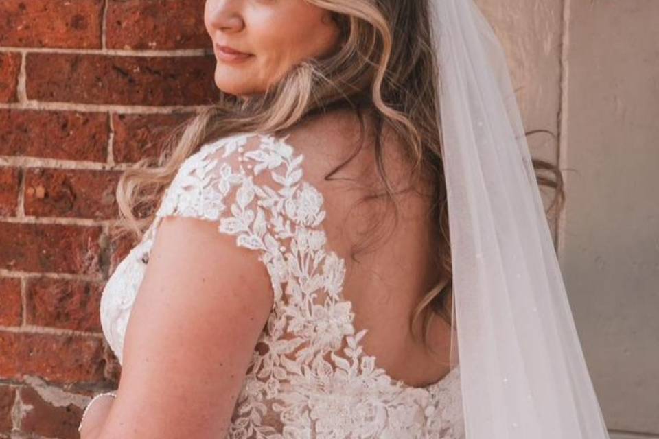 Half up half down bridal hair