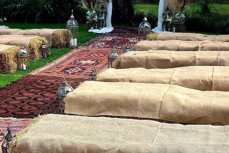 Haybale Seating Persian Rugs