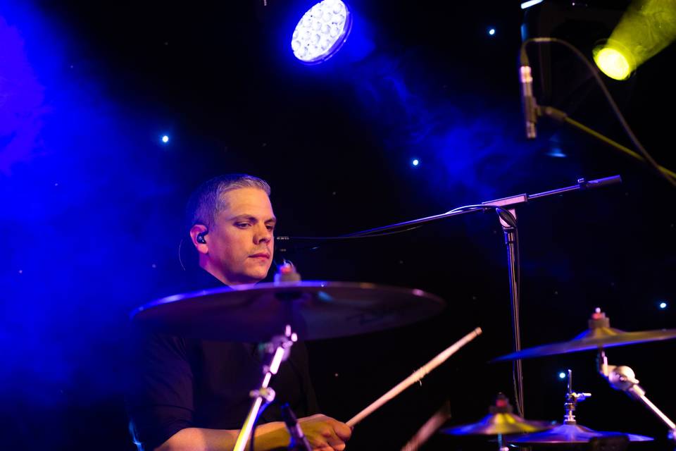 Colin on drums