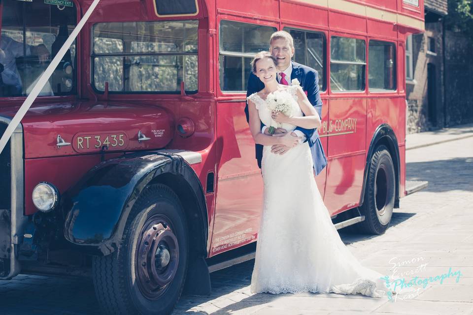 Red Bus wedding in style.