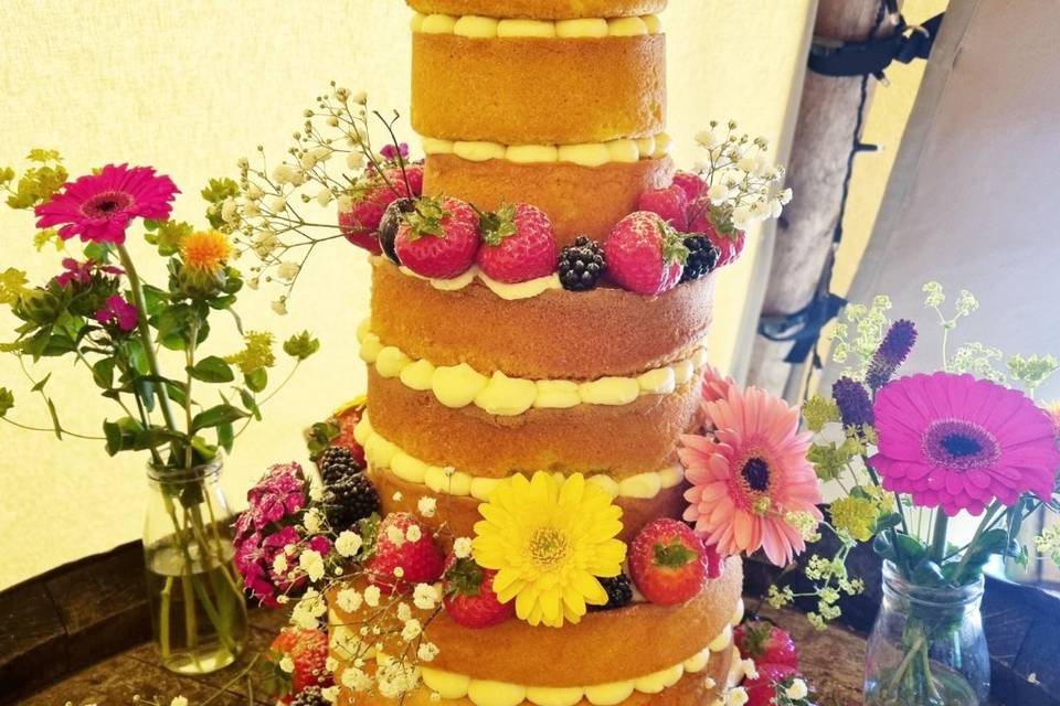 3 tier Naked cake