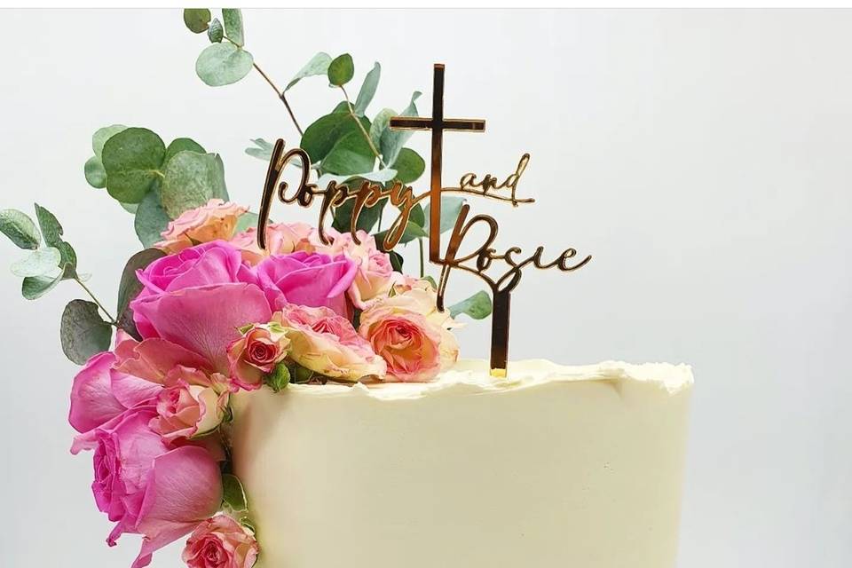 Single tier ombre cake