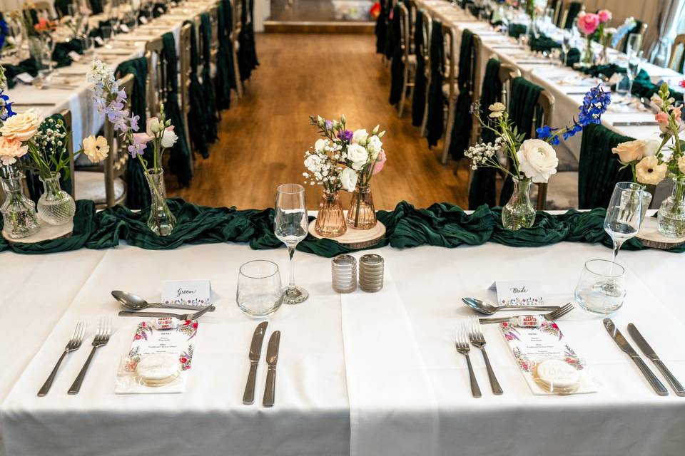 Top Table set up