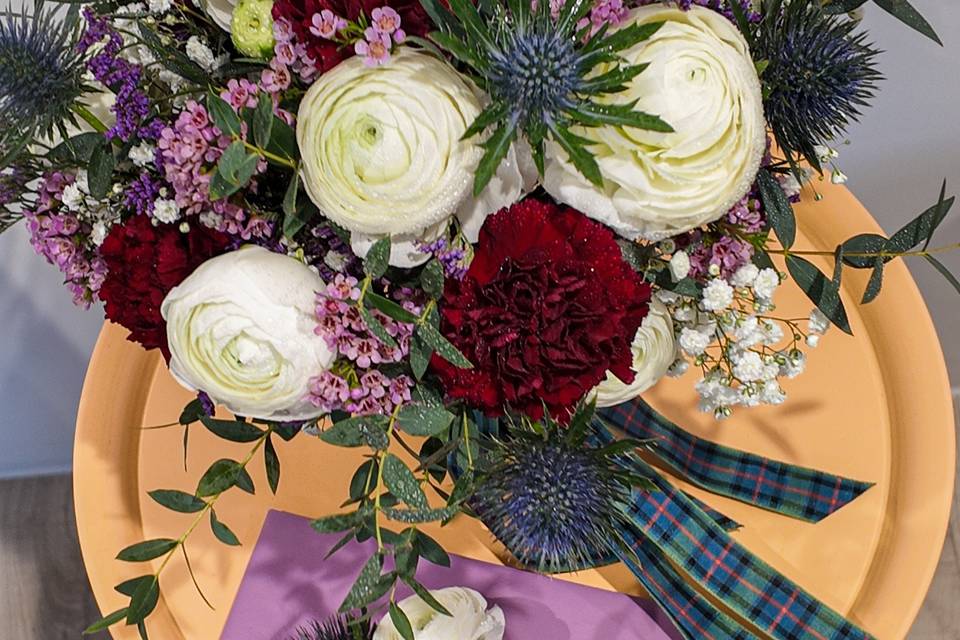 Thistles scottish bouquet
