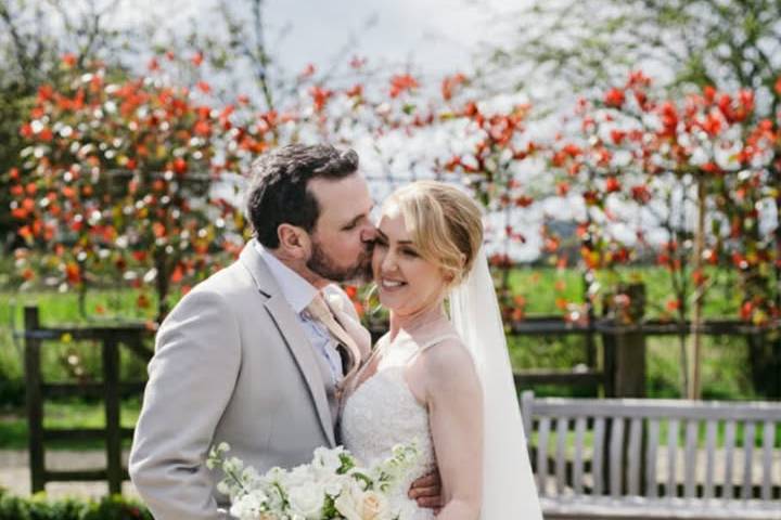 Bride and groom whimsical