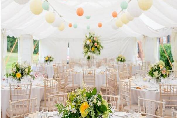 Beautiful marquee decor