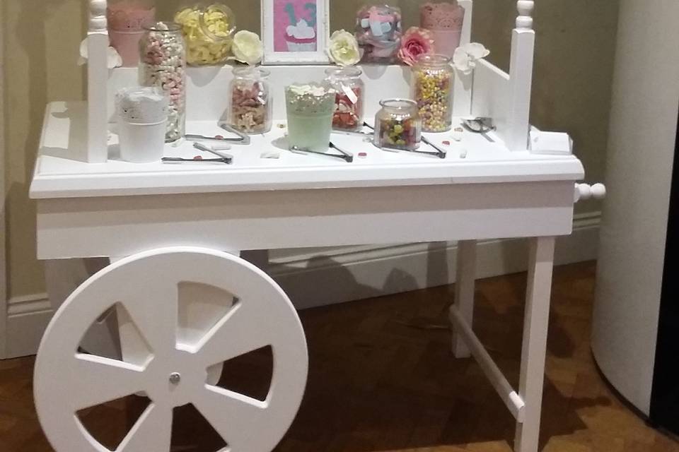 Sweet cart for birthday party