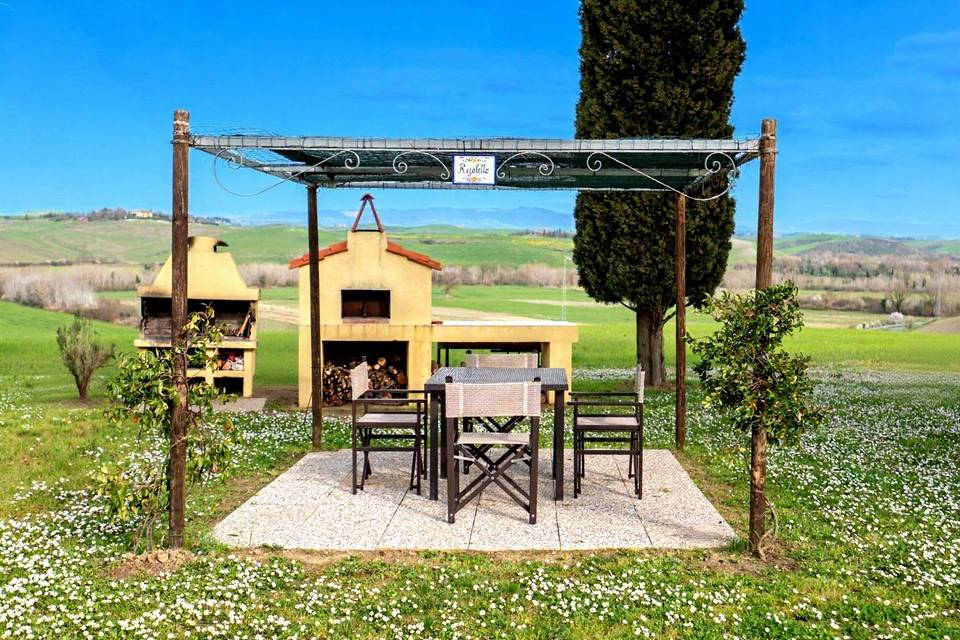 Private gazebo and barbecue