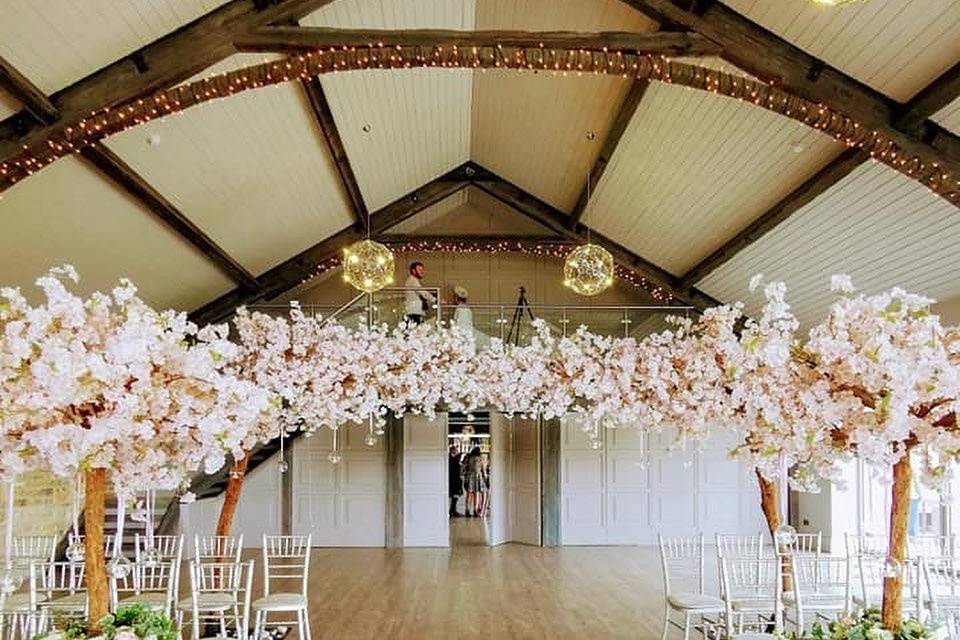 Stunning indoor wedding