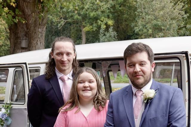 Groom, best man and sister.