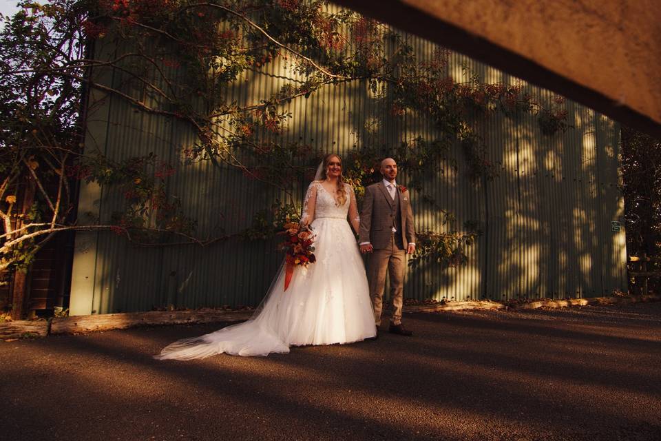 Couple at Clock Barn