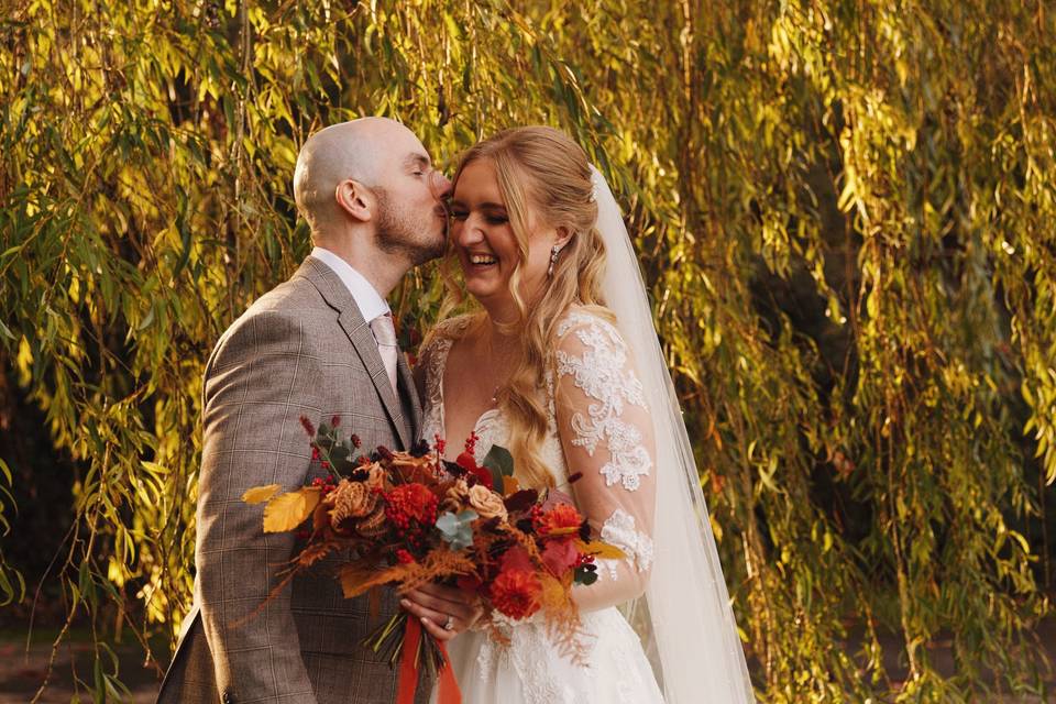 Clock Barn Bride & Groom 1