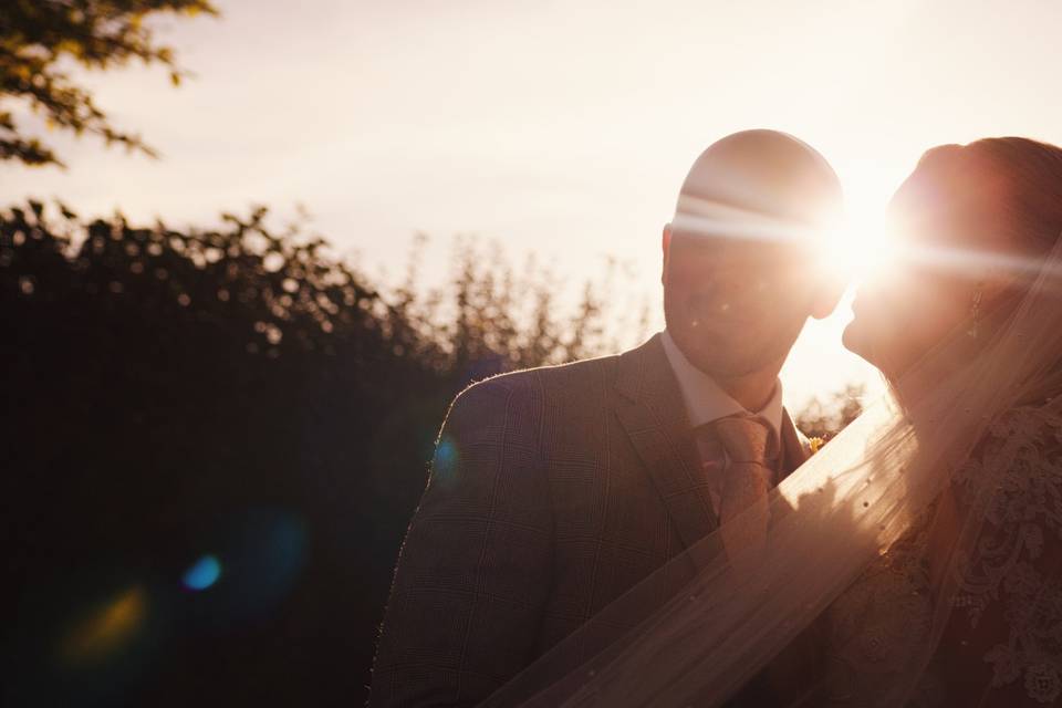 Backlit couple