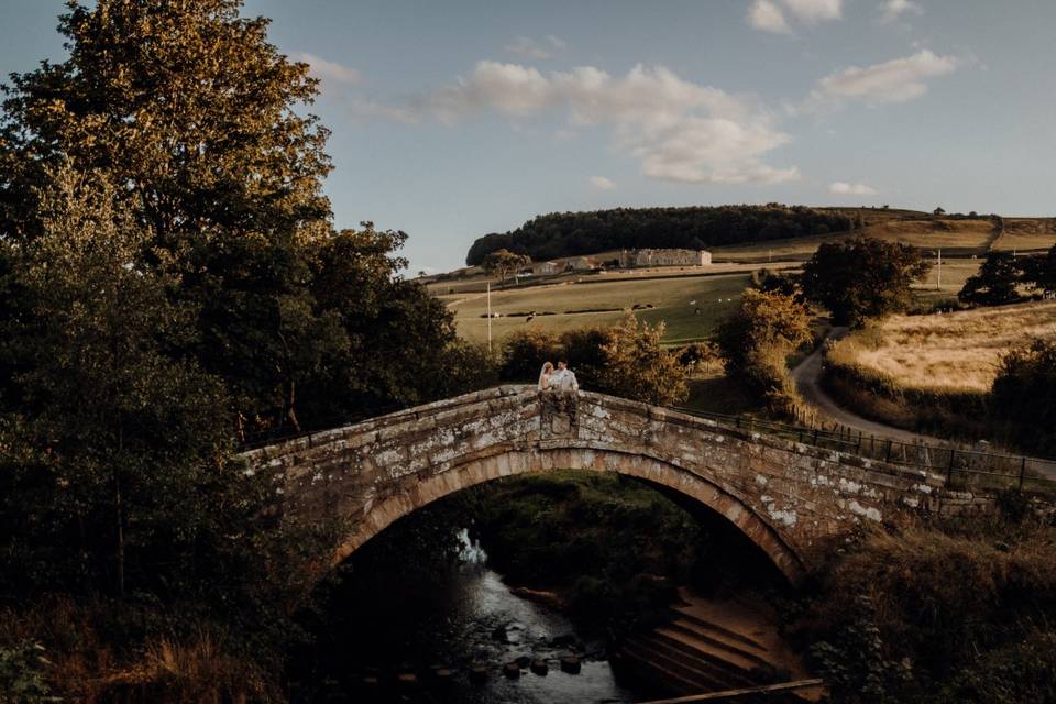 Outside Danby Castle Barn