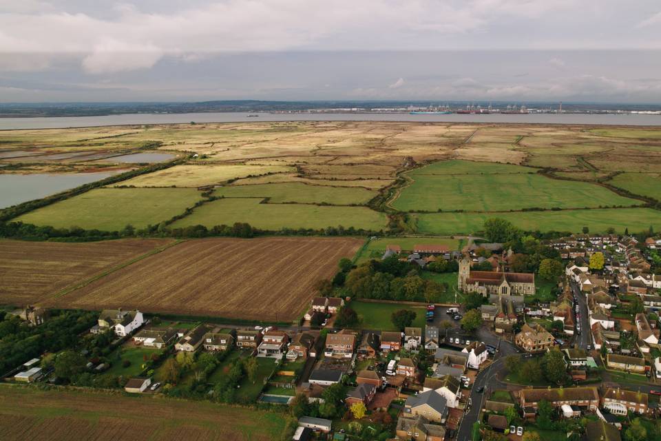 Church by drone