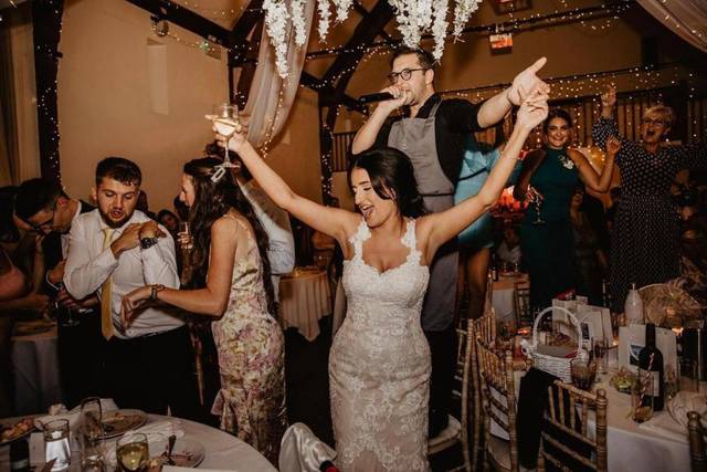 Singing Waiters Happy Bride