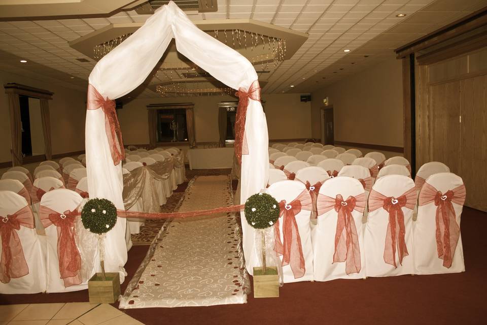 Ceremony Arch, Aisle Runner