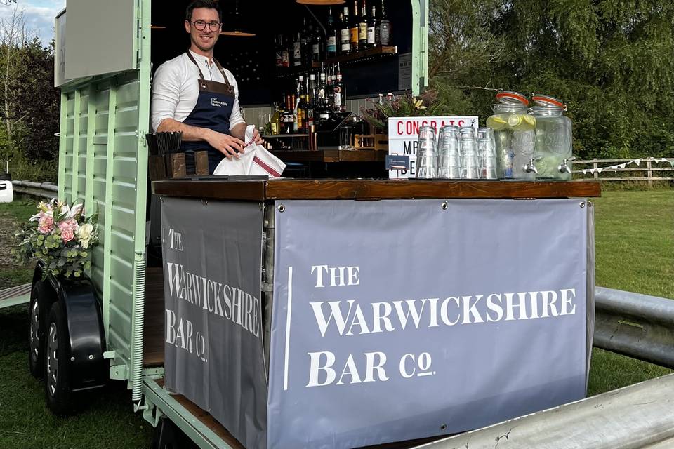 Horse box bar from the back